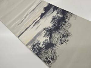 綴れ湖風景模様織出し名古屋帯